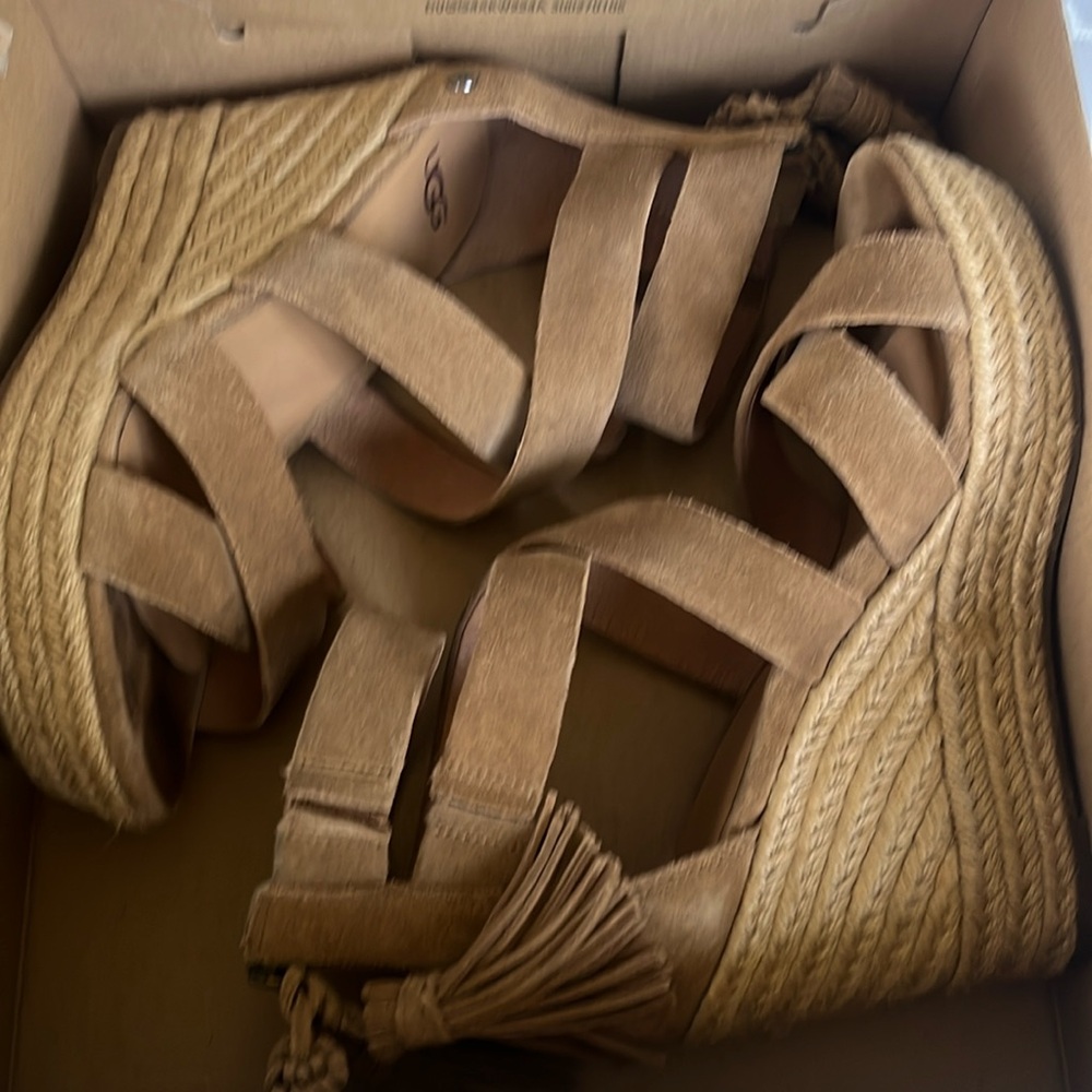 Suede leather wedge espadrille from UGG